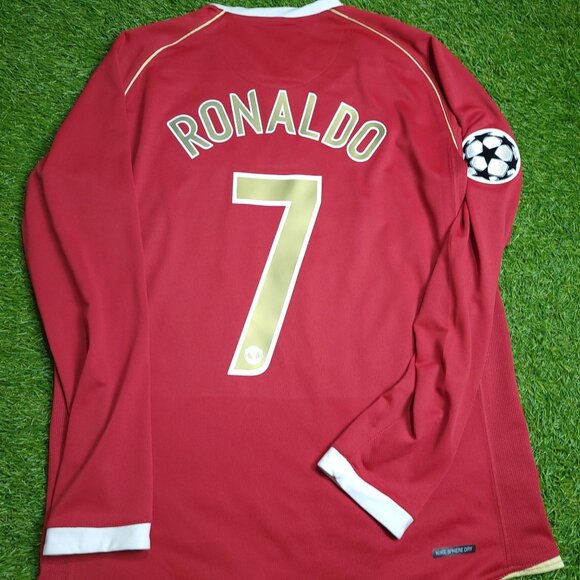 Cristiano Ronaldo Manchester United 2006 2007 Long Sleeve Soccer Jersey M - Picture 1 of 9